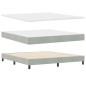 Letto con contenitore vidaXL e materasso & luce LED Grigio chiaro 180x200 cm Vellutato