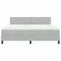 Letto con contenitore vidaXL e materasso & luce LED Grigio chiaro 180x200 cm Vellutato
