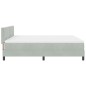 Letto con contenitore vidaXL e materasso & luce LED Grigio chiaro 180x200 cm Vellutato
