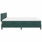 vidaXL Letto con box spring e materasso & LED Verde scuro 180x200 cm in velluto