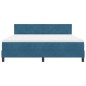 vidaXL Letto Box Spring con Materasso e LED Blu Scuro 180x200 cm Velluto vidaXL Letto Box Spring con Materasso e LED Blu Scuro 180x200 cm Velluto