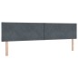 vidaXL Letto Box Spring con Materasso e LED Grigio Scuro 200x200 cm Velluto vidaXL Letto Box Spring con Materasso e LED Grigio Scuro 200x200 cm Velluto