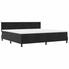 vidaXL Letto a Box con Materasso e LED Nero 200x200 cm Velluto