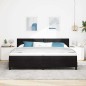 vidaXL Letto a Box con Materasso e LED Nero 200x200 cm Velluto vidaXL Letto a Box con Materasso e LED Nero 200x200 cm Velluto