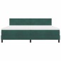 Letto Box Spring vidaXL con Materasso e LED Verde Scuro 200x200 cm Velluto