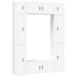 Set Mobili Porta TV 8pz Bianco in Legno Multistrato Set Mobili Porta TV 8pz Bianco in Legno Multistrato
