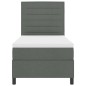 vidaXL Letto Box Spring con materasso e LED in grigio scuro, 100 x 200 cm, tessuto vidaXL Letto Box Spring con materasso e LED in grigio scuro, 100 x 200 cm, tessuto