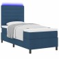 vidaXL Letto con molle e materasso blu 100x200 cm in tessuto vidaXL Letto con molle e materasso blu 100x200 cm in tessuto
