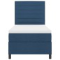 vidaXL Letto con molle e materasso blu 100x200 cm in tessuto vidaXL Letto con molle e materasso blu 100x200 cm in tessuto
