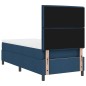 vidaXL Letto con molle e materasso blu 100x200 cm in tessuto vidaXL Letto con molle e materasso blu 100x200 cm in tessuto