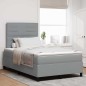 vidaXL Letto con molle e materasso & Luce LED Grigio chiaro 120 x 190 cm, Struttura in tessuto vidaXL Letto con molle e materasso & Luce LED Grigio chiaro 120 x 190 cm, Struttura in tessuto