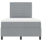 vidaXL Letto con molle e materasso & Luce LED Grigio chiaro 120 x 190 cm, Struttura in tessuto vidaXL Letto con molle e materasso & Luce LED Grigio chiaro 120 x 190 cm, Struttura in tessuto