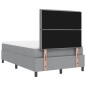 vidaXL Letto con molle e materasso & Luce LED Grigio chiaro 120 x 190 cm, Struttura in tessuto vidaXL Letto con molle e materasso & Luce LED Grigio chiaro 120 x 190 cm, Struttura in tessuto