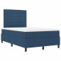 vidaXL Letto con molle e materasso LED blu, 120 x 190 cm in tessuto. vidaXL Letto con molle e materasso LED blu, 120 x 190 cm in tessuto.