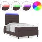 vidaXL Letto con Molle e Materasso con Luce LED - Marrone Scuro, 120x200 cm Tessuto vidaXL Letto con Molle e Materasso con Luce LED - Marrone Scuro, 120x200 cm Tessuto