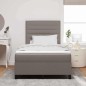 vidaXL Letto a molle con materasso e luce LED in tortora, 120 x 200 cm