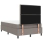 vidaXL Letto a molle con materasso e luce LED in tortora, 120 x 200 cm