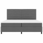 vidaXL Letto Box Spring con Materasso e LED Grigio Scuro, 200x200 cm in Tessuto