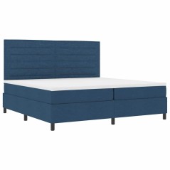 vidaXL Letto a molle con materasso e LED blu, 200 x 200 cm