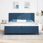 vidaXL Letto a molle con materasso e LED blu, 200 x 200 cm