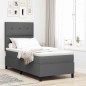vidaXL Letto con molle e materasso LED grigio scuro, 90x200 cm in tessuto vidaXL Letto con molle e materasso LED grigio scuro, 90x200 cm in tessuto