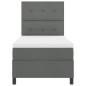 vidaXL Letto con molle e materasso LED grigio scuro, 90x200 cm in tessuto vidaXL Letto con molle e materasso LED grigio scuro, 90x200 cm in tessuto
