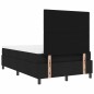 vidaXL Letto Box Spring con Materasso e LED - Nero, 120 x 190 cm, Tessuto