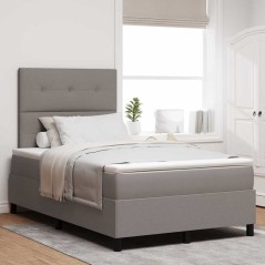 vidaXL Letto con molle, materasso e luce LED in Tortora, 120x190 cm