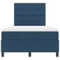 vidaXL Letto con molle e materasso con luci LED blu, 120 x 190 cm in tessuto