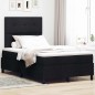 vidaXL Letto con molle, materasso e luci LED - Nero, 120 x 200 cm, in tessuto
