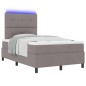 vidaXL Letto a molle con materasso e luce LED - Tortora - 120 x 200 cm - Tessuto vidaXL Letto a molle con materasso e luce LED - Tortora - 120 x 200 cm - Tessuto