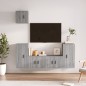 Set di Mobili Porta TV 5 pz Grigio Sonoma in Legno Multistrato Set di Mobili Porta TV 5 pz Grigio Sonoma in Legno Multistrato