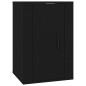 Set Mobili Porta TV 2 pz Nero in Legno Multistrato Set Mobili Porta TV 2 pz Nero in Legno Multistrato