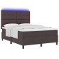 vidaXL Letto con Molle e Materasso vitaXL con LED Grigio Scuro, 160x200 cm in Tessuto