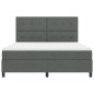 vidaXL Letto con molle e materasso LED - Grigio scuro, 180 x 200 cm in tessuto