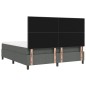 vidaXL Letto con molle e materasso LED - Grigio scuro, 180 x 200 cm in tessuto