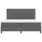vidaXL Letto con molle, materasso e LED - Grigio scuro 200 x 200 cm in Tessuto