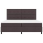 vidaXL Letto a molle con materasso e luci LED - Marrone scuro, 200x200 cm in tessuto