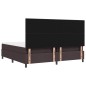 vidaXL Letto a molle con materasso e luci LED - Marrone scuro, 200x200 cm in tessuto