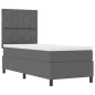 vidaXL Letto con molle e materasso con luce LED grigio scuro, 80x200 cm in tessuto vidaXL Letto con molle e materasso con luce LED grigio scuro, 80x200 cm in tessuto