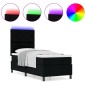 vidaXL Letto con molle , materasso e luci LED, nero, 80x200 cm in tessuto vidaXL Letto con molle , materasso e luci LED, nero, 80x200 cm in tessuto