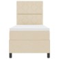 vidaXL Letto con molle, materasso e LED, crema, 80x200 cm, tessuto