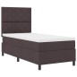 vidaXL Letto in tessuto con molle e materasso, LED in marrone scuro, 100 x 200 cm vidaXL Letto in tessuto con molle e materasso, LED in marrone scuro, 100 x 200 cm