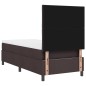 vidaXL Letto in tessuto con molle e materasso, LED in marrone scuro, 100 x 200 cm vidaXL Letto in tessuto con molle e materasso, LED in marrone scuro, 100 x 200 cm
