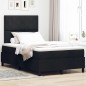 VidaXL Letto con Molle e Materasso e Luce LED - Nero - 120x190 cm - Tessuto