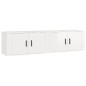 Mobili Porta TV a Parete 2 pz Bianco Lucido 80x34,5x40 cm Mobili Porta TV a Parete 2 pz Bianco Lucido 80x34,5x40 cm