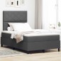 vidaXL Letto con Molle e Materasso LED - Grigio Scuro, 120x200 cm in Tessuto