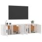 Mobili Porta TV a Parete 2 pz Bianco Lucido 80x34,5x40 cm Mobili Porta TV a Parete 2 pz Bianco Lucido 80x34,5x40 cm