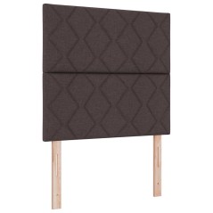 vidaXL Letto con molle e materasso, LED in marrone scuro, 120 x 200 cm