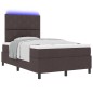 vidaXL Letto con molle e materasso, LED in marrone scuro, 120 x 200 cm vidaXL Letto con molle e materasso, LED in marrone scuro, 120 x 200 cm